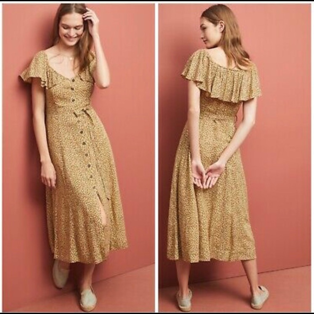 Anthropologie Bolano Animal Print Dress